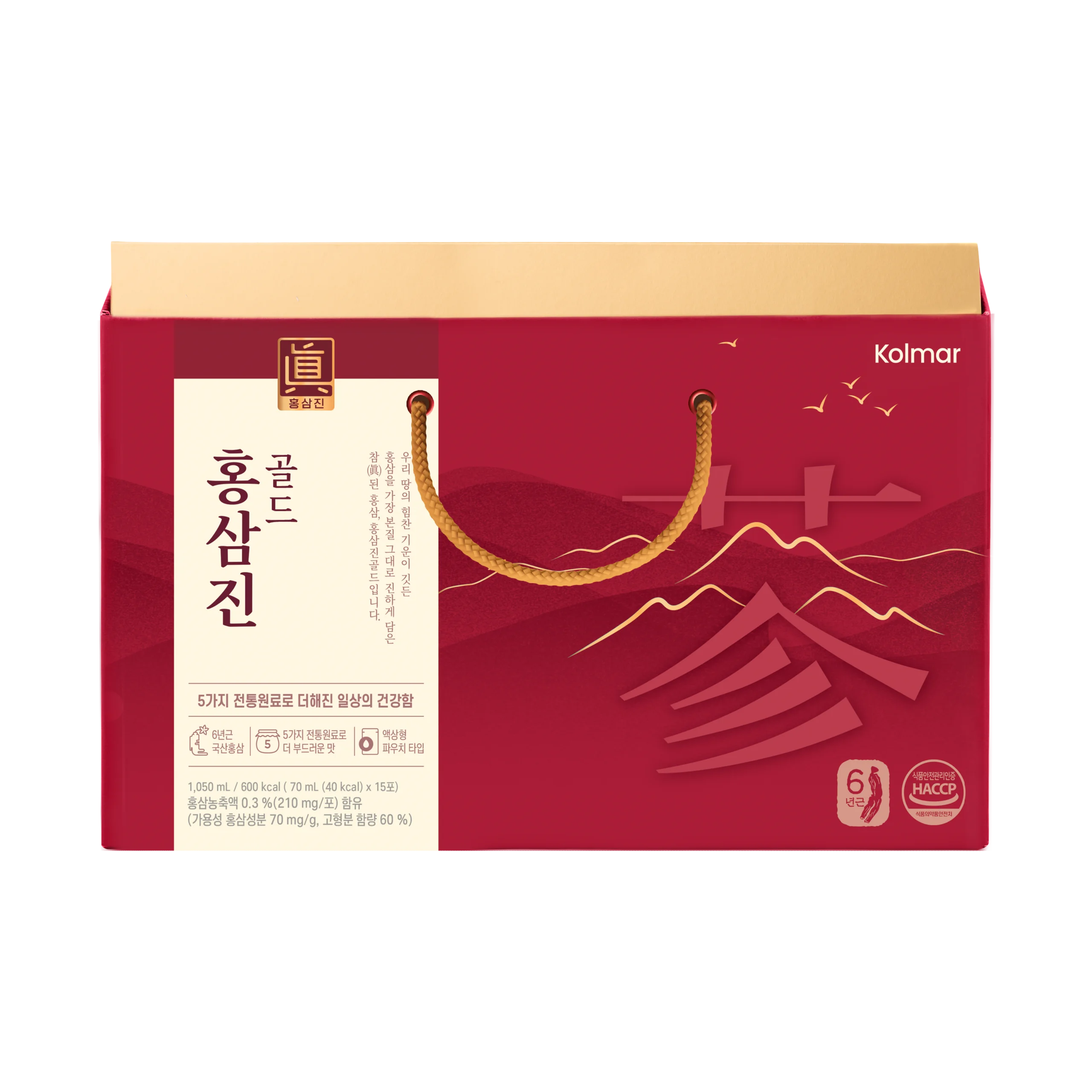 Thực phẩm bảo vệ sức khỏe Nước hồng sâm HONGSAMJIN GOLD Hộp 15 gói 70ml