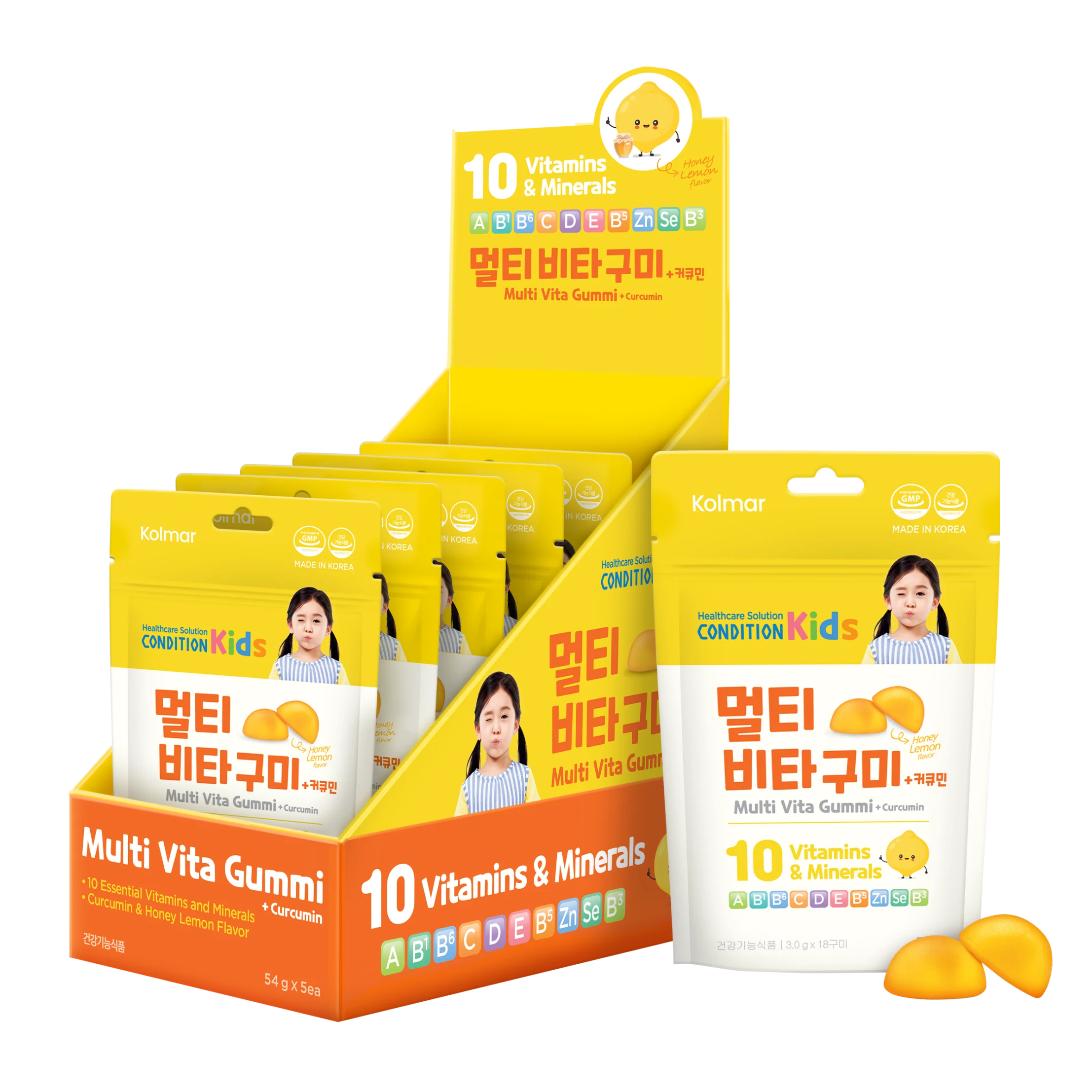 Thực phẩm bảo vệ sức khỏe KẸO DẺO DINH DƯỠNG CONDITION KIDS MULTI VITA GUMMI + CURCUMIN