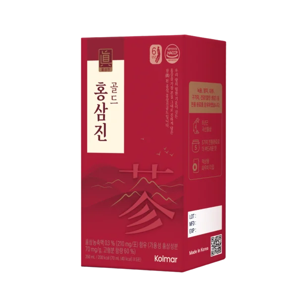Thực phẩm bảo vệ sức khỏe Nước hồng sâm HONGSAMJIN GOLD Hộp 15 gói 70ml